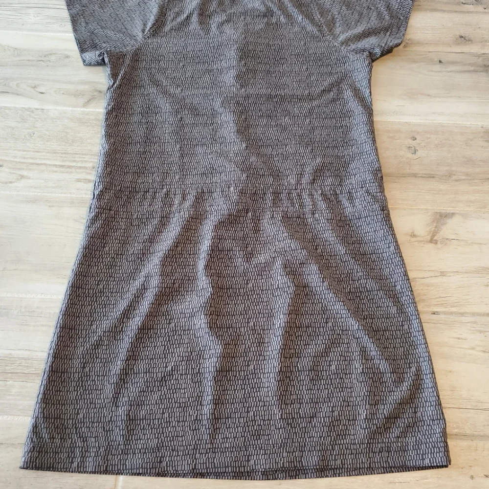 Lole Gray Geometric Zip Up XS Athletic Dress Recycled Fabric Pickleball Tennis - Picture 7 of 8